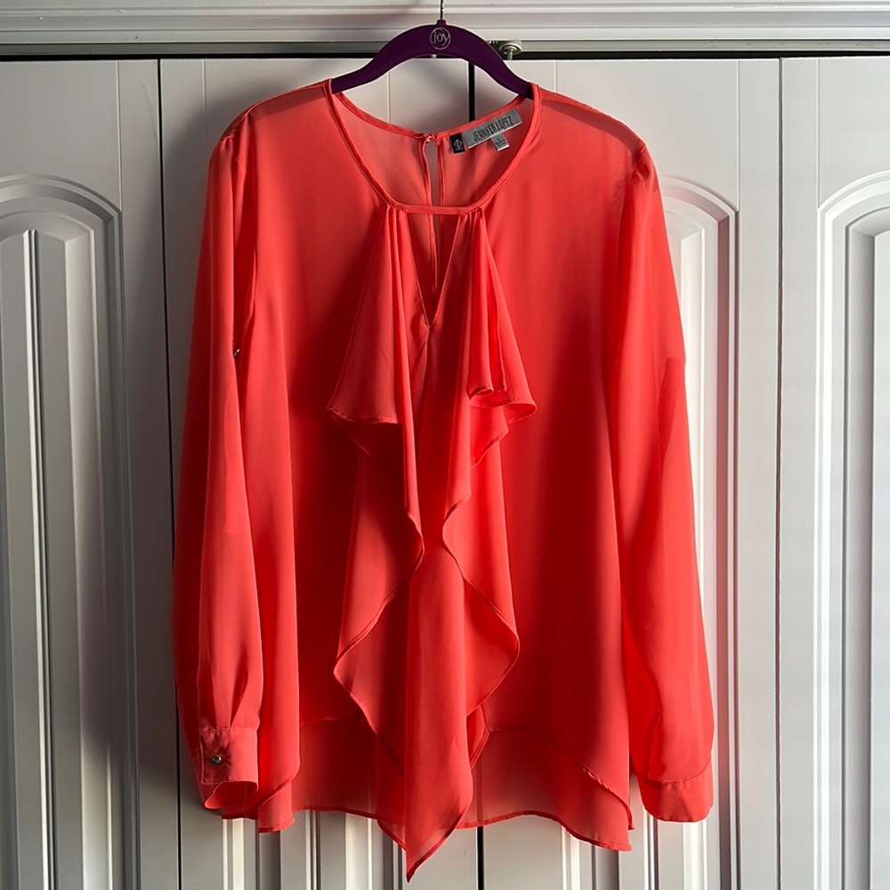 WOMENS JENNIFER LOPEZ LONG SLEEVE BLOUSE TOP